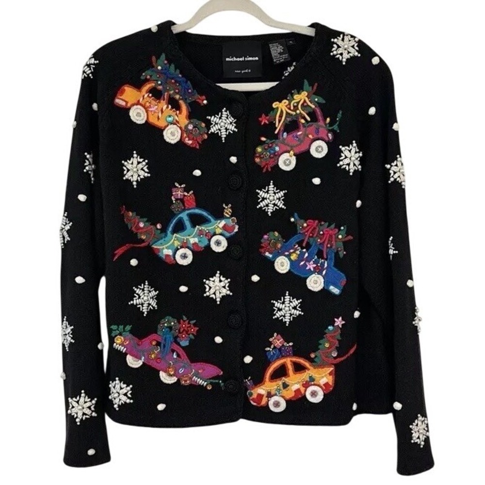 Michael Simon Festive This Is How We Roll Christmas Sweater Women's size XL‎